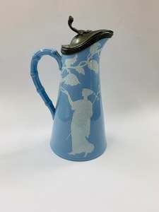 Decanter And Jugs: Patent Mosaic Jasperware jug T&R Boote