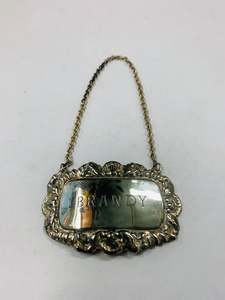 Silver plated Brandy decanter label