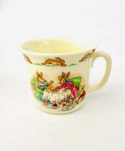 Childrens Gifts: Bunnykins Single Handed Mug Mums having a Tea Party