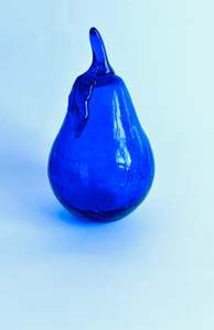 Blue Glass Pear