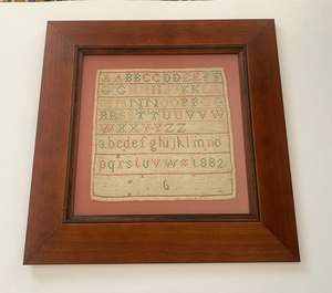 Antique alphabet sampler 1882