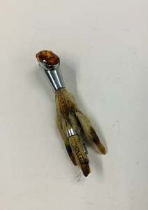 Antique rabbit foot brooch