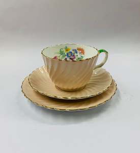 Cups And Saucers: Aynsley pink floral trio