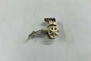 Silver horse carriage charm