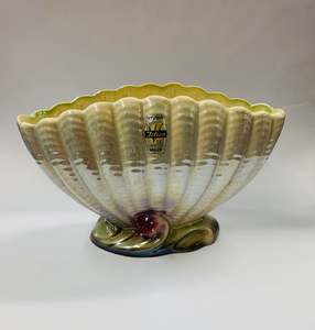 Pottery: Titian Studio ware shell vase