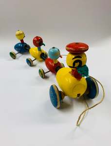 Toys: Dorable Ducks NZ made wooden pull along toy
