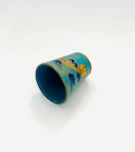 Oriental Antiques: Enamel Thimble with Traditional Chinese Dragon