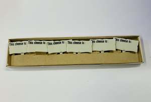 Cookware: Set of 6 vintage porcelain cheese labels