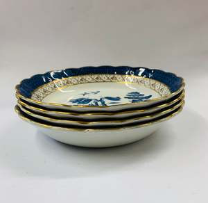 Chinaware: Booths Real Old Willow set 4 dessert bowls