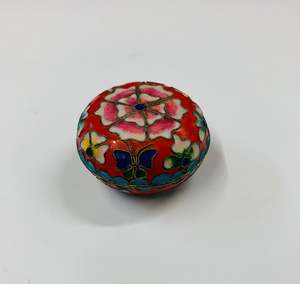 Cloisonné round pill box