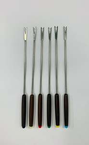 Set of 6 retro fondue forks