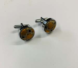 Retro yellow design cufflinks