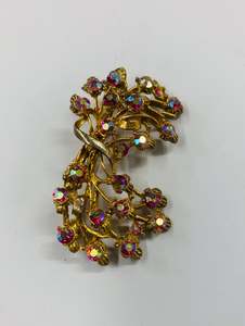 Jewellery: Vintage pink Diamante crystal brooch