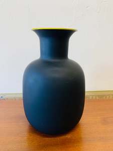 Vases: Black Art glass vase