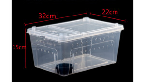 Large (32 x 22 x 15 cm) Terrarium, Transparent, Insect Reptile Amphibious box