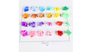 Decorate for ants farm: 10x large Simulated plastic colored stone ice cube acrylic crystal stone (18x25mm)
