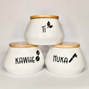 Taputapu: Tī, Kawhe & Huka - Set of 3 Storage Jars
