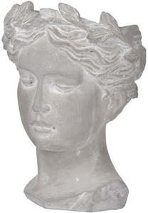 Visage Cement Statue Vase Medium (2130)