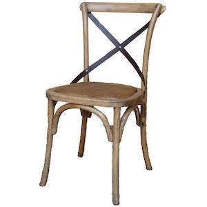 In Only And Special Order: Metal Cross Back Chair (available on firm order only)