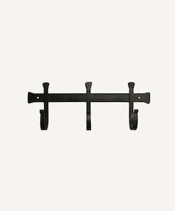 In Only And Special Order: Black chunky Iron 3 Coat Hook