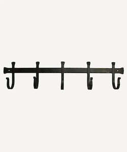 In Only And Special Order: Black chunky Iron 5 Coat Hook (Available In-Store)