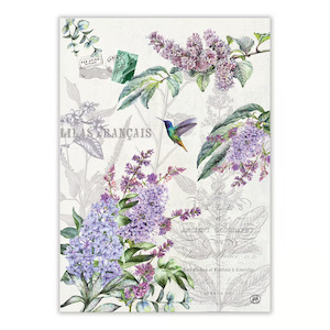 Michel Design Works Tea Towels: Michel Design Works French Lilacs Tea Towel PRE ORDER AVAIL END FEB