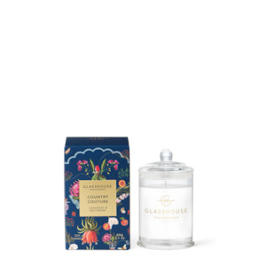 Glasshouse Fragrances Soy Candles: Glasshouse Fragrances Country Couture CASHMERE & NECTARINE 60g Triple Scented Soy Candle