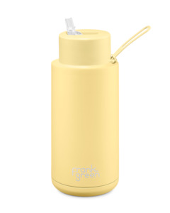 Frank Green Ceramic Reusable Bottle - Buttermilk 34oz/1000ml