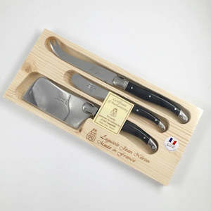 Whats New: Laguiole France Cheese Set Three Piece Black