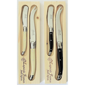 Laguiole France Cheese Set Two Piece Ivory