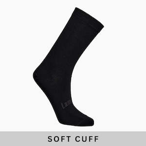 Merino Wool Crew Socks | Woman | Soft Cuff Crew Socks | Black Rib
