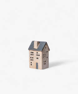 An Anything But Ordinary Christmas: Saint Malo Tea Light House Blue Roof PRE ORDER DUE MID DECEMBER