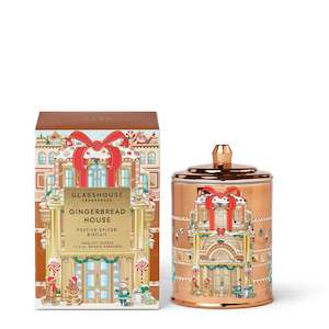 Glasshouse Fragrances Soy Candles: Limited Edition Gingerbread House 380g Triple Scented Soy Candle