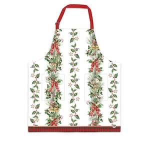 Michel Design Works Holiday Garland Apron with Pockets