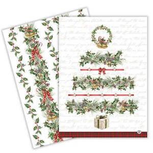 Michel Design Works Holiday Garland Tea Towel set of 2