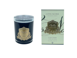 Côte Noire - CRYSTAL GLASS LID 450G SOY BLEND CANDLE - COFFEE AND CREAM