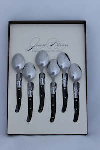 The Little French: Laguiole Coffee Spoons Black Gift Box Set of Six