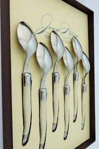 The Little French: Laguiole Coffee Spoons Ivory Gift Box Set of Six