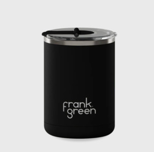 Ceramic Coffee Cup with Hinged Lid 355ml - Midnight