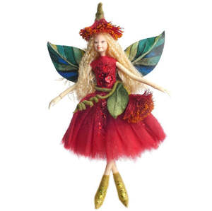 Handcrafted Pōhutukawa Fairy