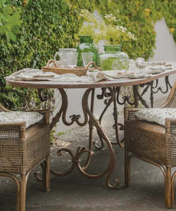 In Only And Special Order: Plasire Iron Table Rustic Finish (Available on Firm Order)