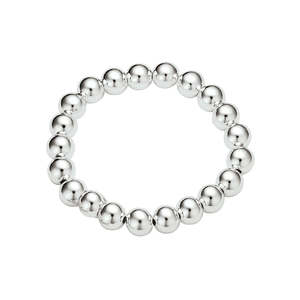 Whats New: Fashion Elasticated Ball Bracelet Silver