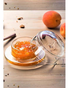 La Rochelle Glass Bee Butter or Honey Dish