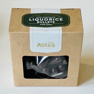 Dark Chocolate Liquorice Bullets 125g - Aotea Fine Foods