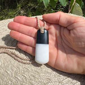 Quartz: Obsidian & Quartz Fusion Pendant