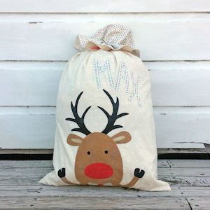 Apple Basket Patterns And Kits: Santa Sack - Rudolf Kit Designed by Tegan Montgomery-Williams