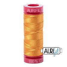 Aurifil Cotton Thread 12 Wt: Aurifil 12wt. 50 mtr spool. 5022 Mustard