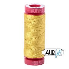 Aurifil Cotton Thread 12 Wt: Aurifil 12wt. 50 mtr spool. 5015 Gold Yellow