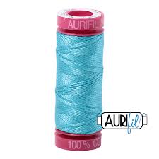 Aurifil 12wt. 50 mtr spool. 5005 Bright Turquoise