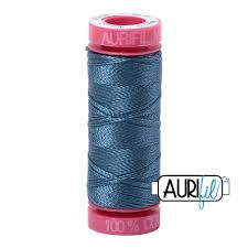 Aurifil Cotton Thread 12 Wt: Aurifil 12wt. 50 mtr spool. 4644 Smokey Blue